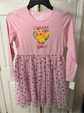 Pokemon Pink Pikachu Heart Tulle Dress